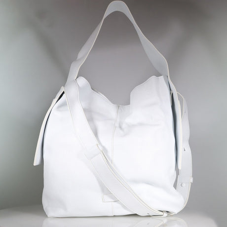 Saddle Tote White Milled Footwear Minx