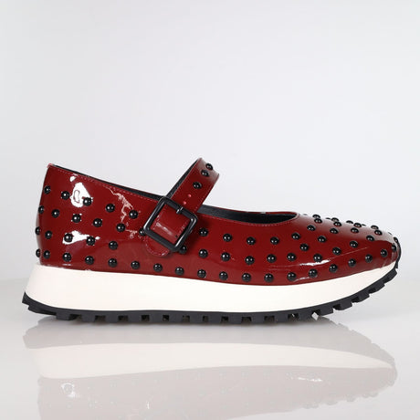 37 SAMPLE -BRINLEY STUD/DARK CHERRY PATENT Default Title MINX Footwear | C.REED Clothing