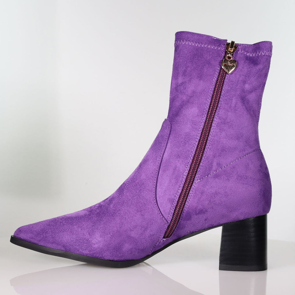 Crest Purple Suede Boot Footwear Minx