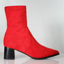 Crest Red Suede Boot Footwear Minx