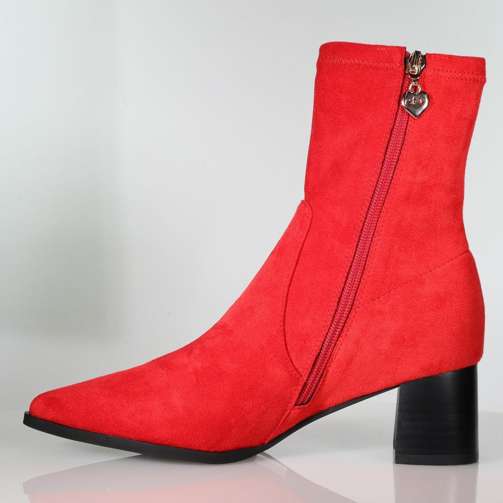 Crest Red Suede Boot Footwear Minx