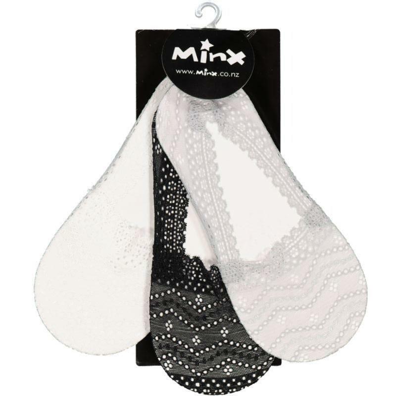 Dainty Sockette 3 Pack 1x White 1x Black 1x Grey / S/M Sockette Minx