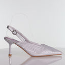 Vanessa Silver Matte Satin Nappa / 36 Shoes MINX Footwear