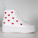 Queen of Hearts White Sneaker Footwear Minx