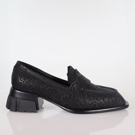 Honour Black Floral Emboss Shoe Footwear Minx