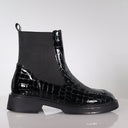 Jodi - PRE ORDER Black Croc Patent Boot Footwear Minx