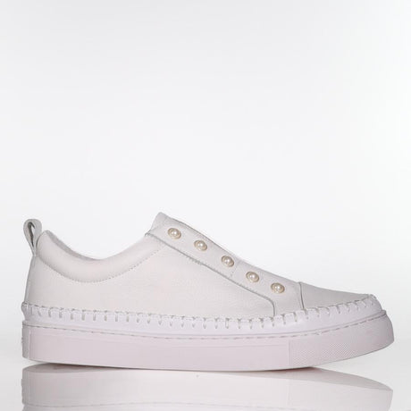 Stitched Pearl - PRE ORDER White Milled / 36 Footwear Minx