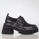Vivid Black Stud shoe Footwear Minx