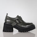 Vivid Hunter Green Stud shoe Footwear Minx