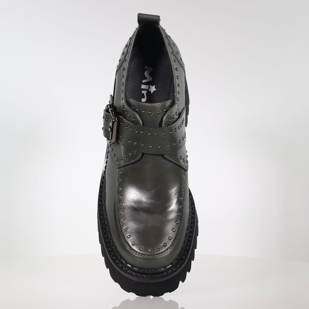 Vivid Hunter Green Stud shoe Footwear Minx