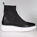 Vortex Black Sparkle Stretch Sneaker Footwear Minx