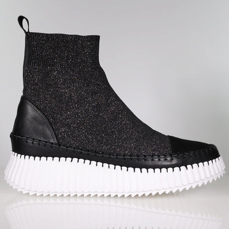 Vortex Black Sparkle Stretch Sneaker Footwear Minx