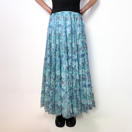 Swan Lake Tulle Skirt - Watercolour Long Watercolour Aqua Skirts Minx