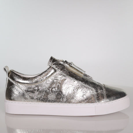 Zoe Soft Gold Floral Emboss Sneaker Footwear Minx