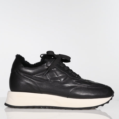 Maxim Black Nappa Quilt Black Shearling / 36 Footwear Minx