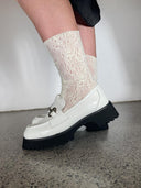 Slouch Lace Sock Cream Sockette Minx