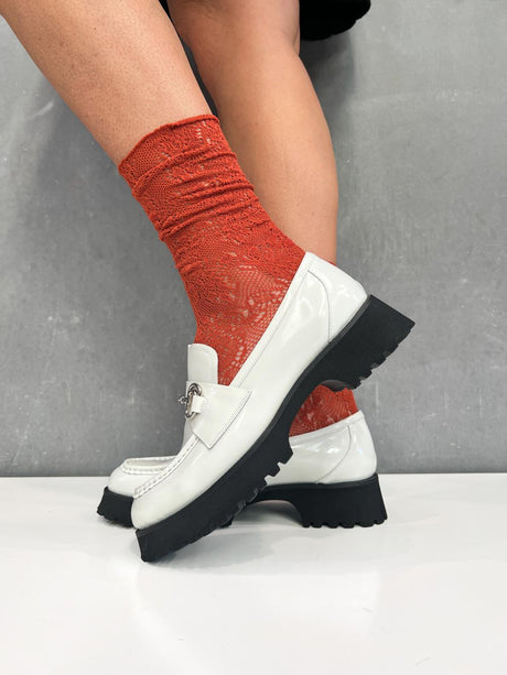 Slouch Lace Sock Rust Sockette Minx