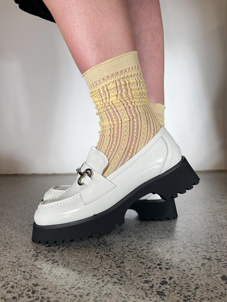 Stripe Delight Sock Lemon Sockette Minx
