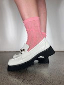 Stripe Delight Sock Coral Sockette Minx