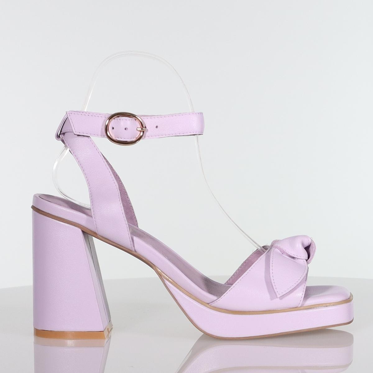 Moonchild Lavender Satin Platform Heels | Public Desire